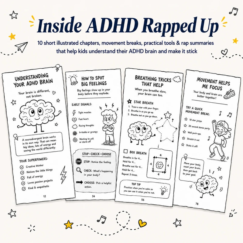 ADHD Rapped Up Book (Paper Back)